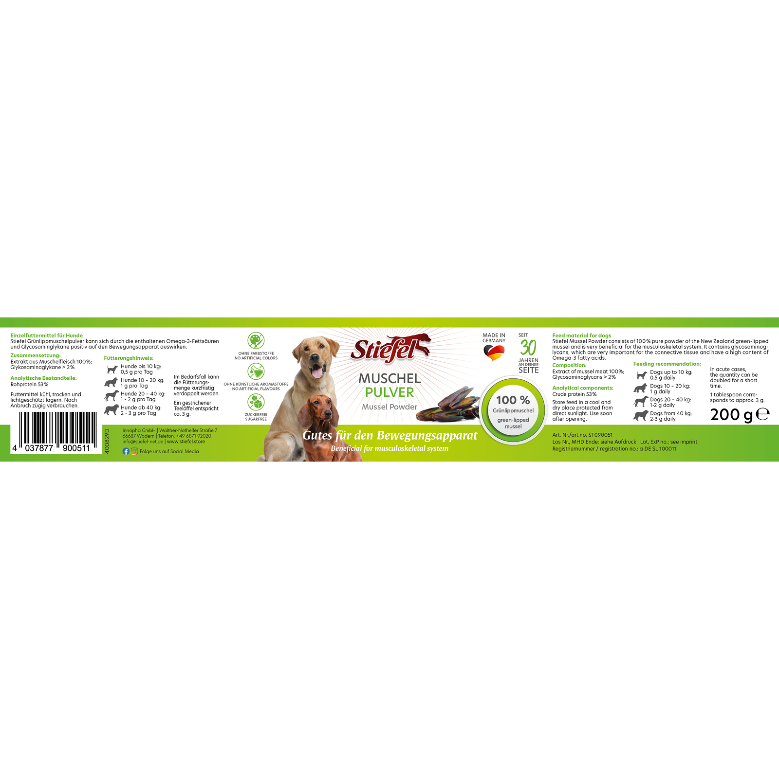 Stiefel_Muschelpulver_200 g_HUND_ST090051